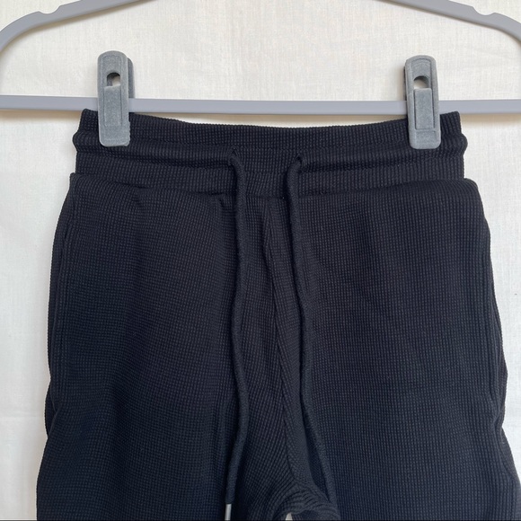 Black Waffle Knit Shorts - Picture 11 of 17